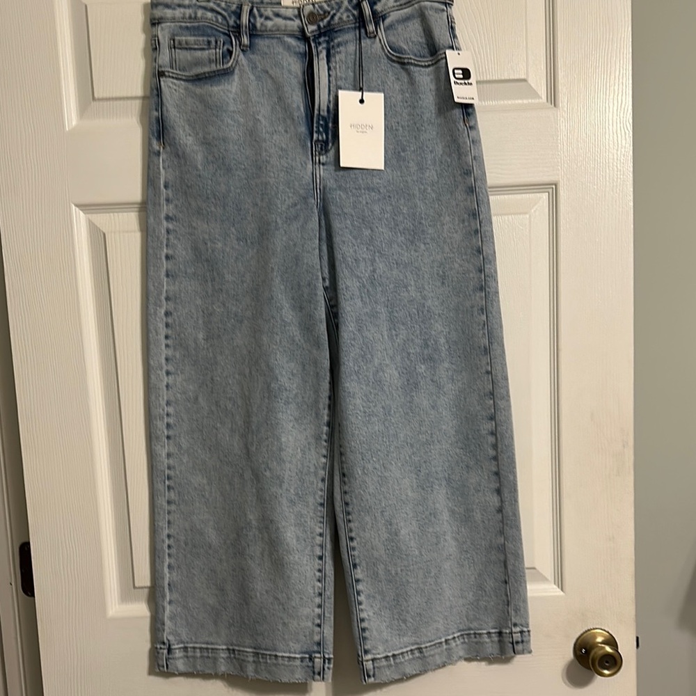 HIDDEN Nori Cropped Wide Leg Jean